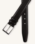 PORTIA Black Leather Belt