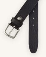 PORTIA Black Full Grain Leather Belt
