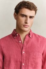 GANT REG GMNT DYED LINEN SHIRT - Billede 4