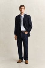 GANT REG COTTON LINEN STRIPE SS SHIRT - Billede 2