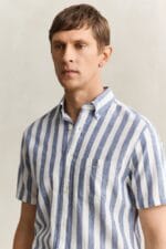 GANT REG COTTON LINEN STRIPE SS SHIRT - Billede 3