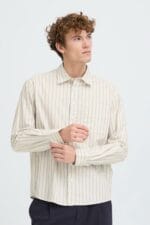 Casual Friday CFZAN LS STRIPED RELAXED SHIRT - Billede 4