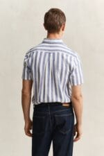 GANT REG COTTON LINEN STRIPE SS SHIRT - Billede 4