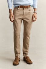 GANT SLIM COTTON / LINEN JEANS - Billede 4