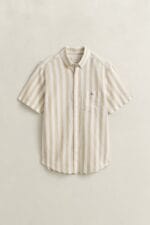 GANT REG COTTON LINEN STRIPE SS SHIRT - Billede 5