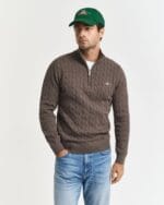 GANT COTTON CABLE HALF ZIP - Billede 3