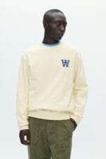DOUBLE A by Wood Wood WWNoel AA Chest Print Sweatshirt