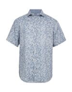 Gino Marcello Linen blend shirt s/s modern fit