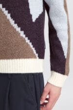 Casual Friday CFBIRK geometric knit with polo col - Billede 4