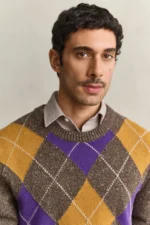GANT ARGYLE NEPS C-NECK - Billede 3