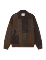 Les Deux Patchwork Wool Varsity Jacket