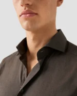 ETON Solid Signature Flannel Shirt Normal Fit - Billede 2