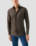 ETON Solid Signature Flannel Shirt Normal Fit - Billede 3